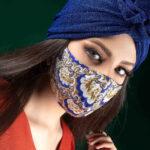 Masque facial brodé fait à la main pour femme – Modèle Abtin
