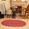 Tapis de sol macramé bohème tissé à la main – Forme ovale