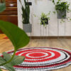 Tapis de sol macramé bohème tissé à la main – Motif Teriko