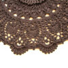 Tapis de sol macramé bohème tissé à la main – Couleur marron