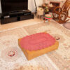 Tapis de sol macramé bohème tissé à la main – Forme ovale