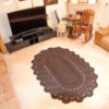 Tapis de sol macramé bohème tissé à la main – Couleur marron