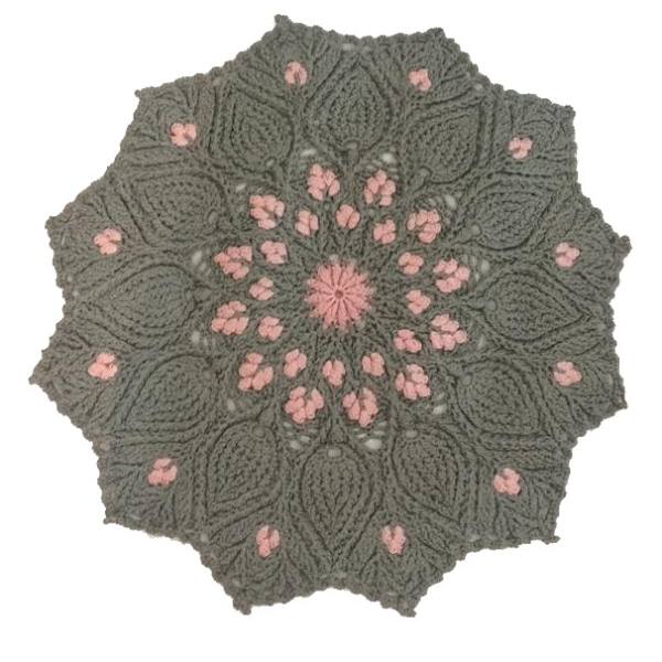 Tapis de sol macramé bohème tissé à la main – Design Jina