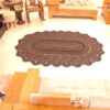 Tapis de sol macramé bohème tissé à la main – Couleur marron