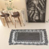 Tapis de sol macramé bohème tissé à la main – Couleur grise