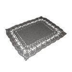 Tapis de sol macramé bohème tissé à la main – Couleur grise