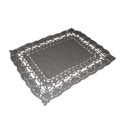 Tapis de sol macramé bohème tissé à la main – Couleur grise