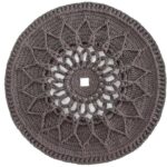Handwoven Boho Macrame Floor Rug – Sun Design