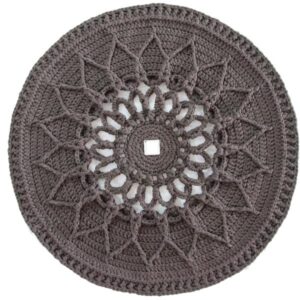 Handwoven Boho Macrame Floor Rug – Sun Design