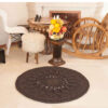 Handwoven Boho Macrame Floor Rug – Sun Design