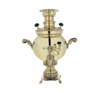Samovar en laiton persan, théière décorative à charbon 4 litres
