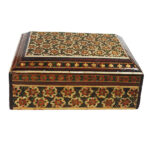 Handcrafted Wooden Jewelry Box with Persian Khatam Design – Chehel Sotoon