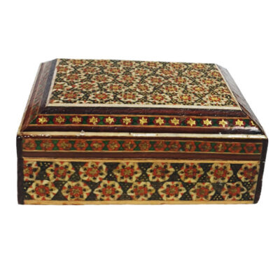 Handcrafted Wooden Jewelry Box with Persian Khatam Design – Chehel Sotoon