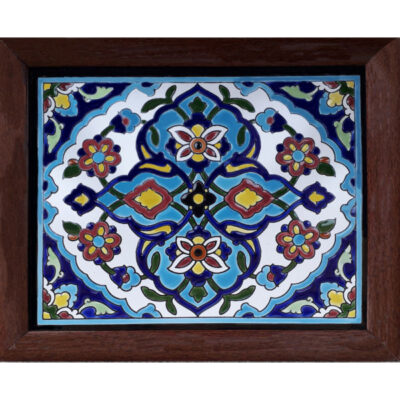 Carreau persan décoratif encadré – Sept couleurs