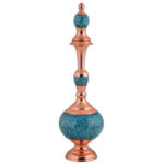 Bouteille décorative en cuivre – Artisanat persan avec incrustation de turquoise Arg