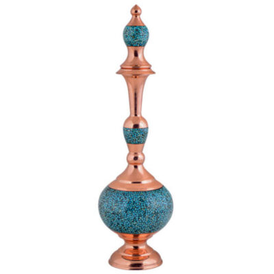 Bouteille décorative en cuivre – Artisanat persan avec incrustation de turquoise Arg