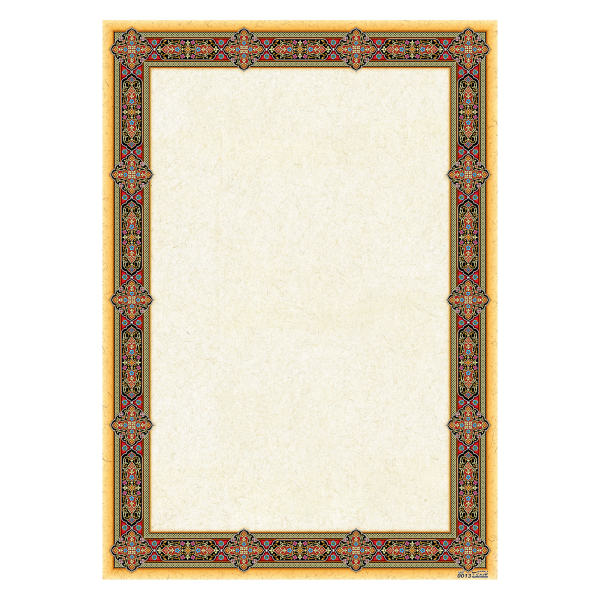 A4 Orange Colored Tazhib Paper (100x)
