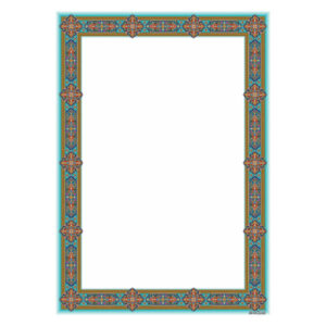 Sea Green Colored Tazhib A4 Paper – Slimi (10x)