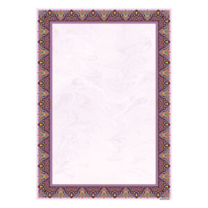 Purple Colored Tazhib A4 Paper (100x)