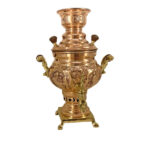 Samovar en cuivre persan, théière décorative à charbon, motifs floraux 1 litre