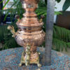 Samovar en cuivre persan, théière décorative à charbon, motifs floraux 1 litre