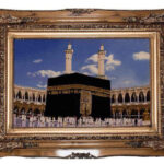 Tapis mural islamique noué à la main Kaaba