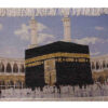 Tapis mural islamique noué à la main Kaaba