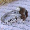 Bague en argent Sulemani Hakik persane pour homme Œil