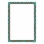 Turquoise Colored Persian Tazhib A4 Paper (100x)