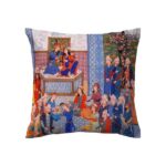 Housse de coussin en velours imprimé – Design Bazm de Shahnameh (Set de 2)