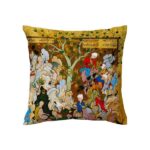 Housse de coussin en velours persan – Design Shahnameh D4 (Set de 2)