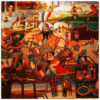 Housse de coussin en velours persan - Design Impression Shahnameh (Set de 2)