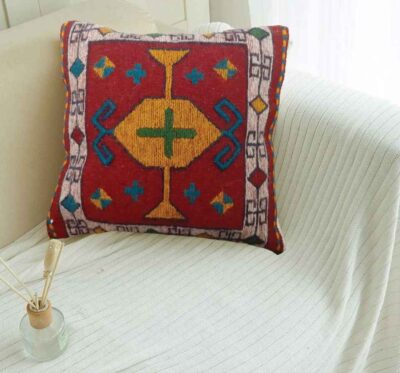 Housse de Coussin Kilim Persan – Design Sonati Tissé à la Main