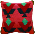 Housse de Coussin Kilim Persan – Design Jajim Tissé à la Main