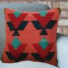 Housse de Coussin Kilim Persan - Design Jajim Tissé à la Main