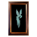 Art en incrustation de pierres turquoise encadré – Simurgh