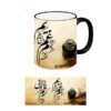 Mug en céramique persan thermoréactif - Calligraphie "Gham"