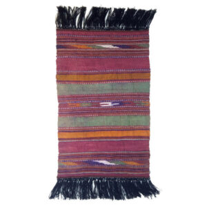 Tapis Jajim persan authentique tissé à plat rayé Kaarmania