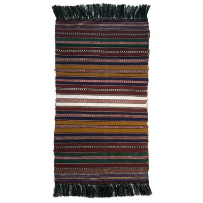 Tapis Jajim persan authentique tissé à plat rayé Tetis