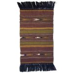 Tapis Jajim persan authentique tissé à plat rayé Tabassom