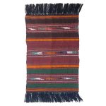 Tapis Jajim persan authentique tissé à plat rayé Vira
