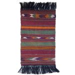 Tapis Jajim persan authentique tissé à plat rayé Kara