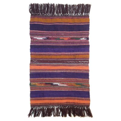 Tapis Jajim persan authentique tissé à plat rayé Aaron