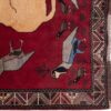 Tapis Gabbeh en laine persane tissé à la main avec motifs animaliers Lion