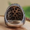 Bague en argent Agate pour homme Élégance Noire