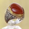 Bague en argent Agate pour homme Élégance Super King
