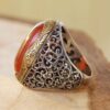 Bague en argent Agate pour homme Élégance Super King