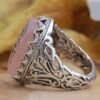 Bague en argent Agate Islamique pour homme Élégance Ya Aba Abdillah