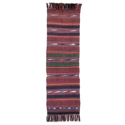 Tapis Jajim persan authentique tissé à plat rayé Vira