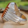 Bague en argent Aqeeq yéménite islamique pour hommes - Ya Ghareeb ul Ghuraba